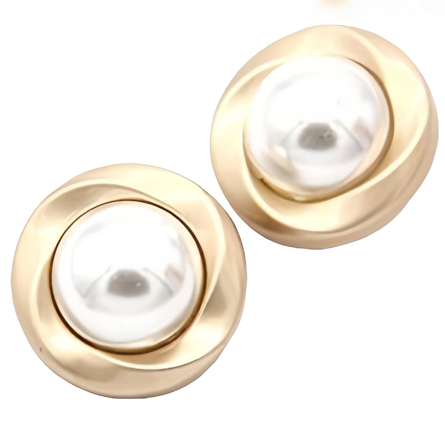 5 PCS Pearl Gold Metal Women Coat Buttons for Clothing Sweater Decoration Sewing Crafts Accessories