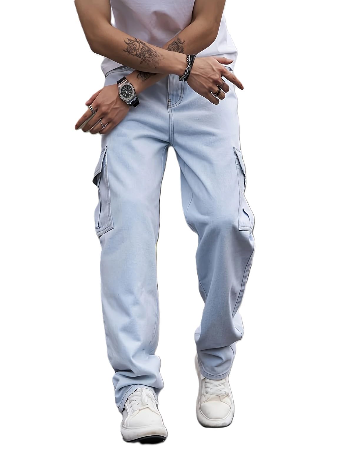 adbucks Men's Loose low Rise Jeans-picture-23