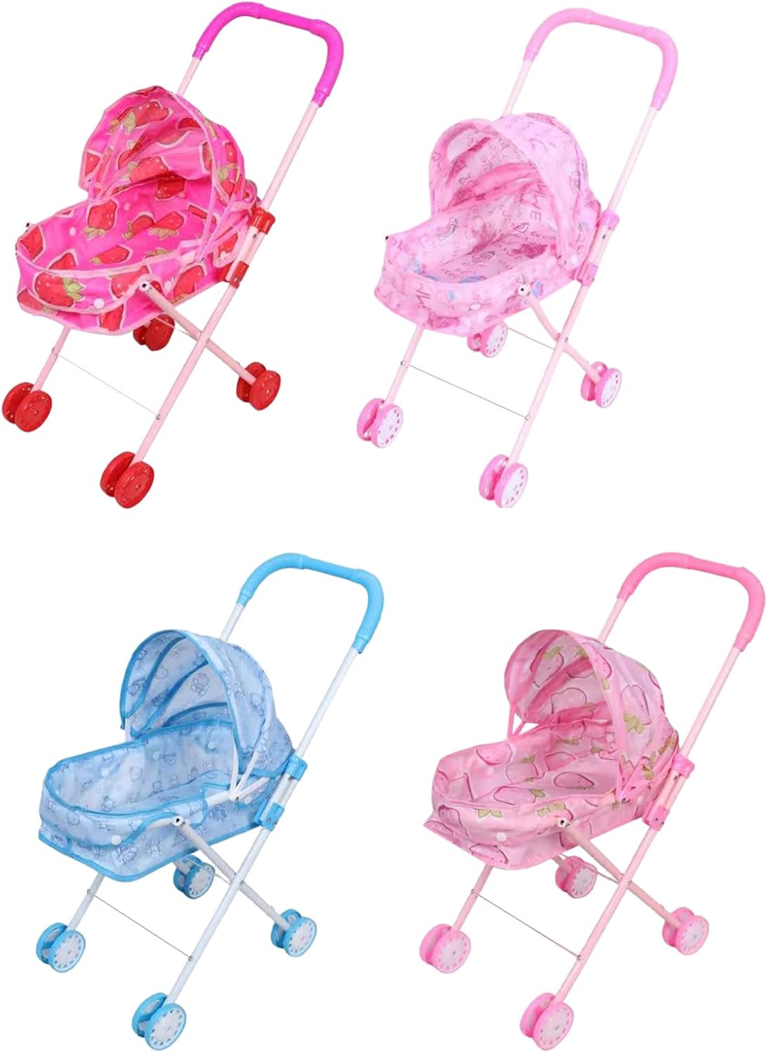 Pretend Play Stroller – Educational Kids Toy, Foldable Lightweight Doll Carrier, Adjustable Canopy, Durable Interactive Design, Indoor Outdoor Role Play Fun | Perfect Option Children Preschool Home