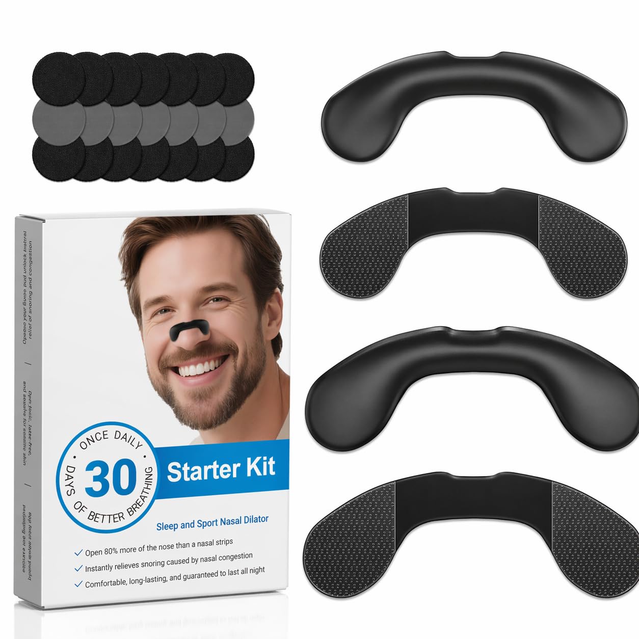 Extra Strength Nose Strips Matte Black
