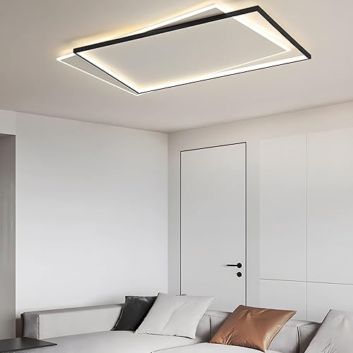 Miniatura 4 de Lámpara de techo LED artística, lámpara de techo regulable de 88 W con control remoto, pantalla de acrílico para sala de estar, comedor, dormitorio,