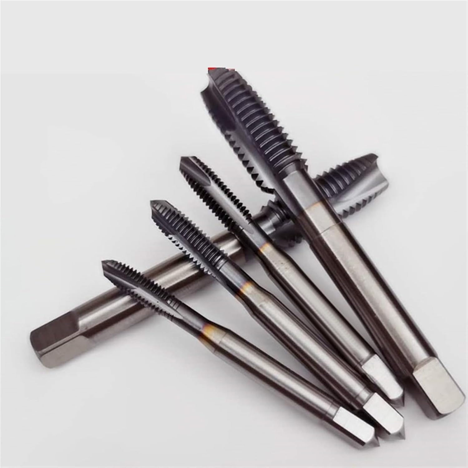 1/5Pcs Cobalt Screw Thread Tap Drill Bits Pointed Flute Metric M1-M16 TICN Coated Machine Tools for Stainless Steel(5PCS,M3.5x0.6)