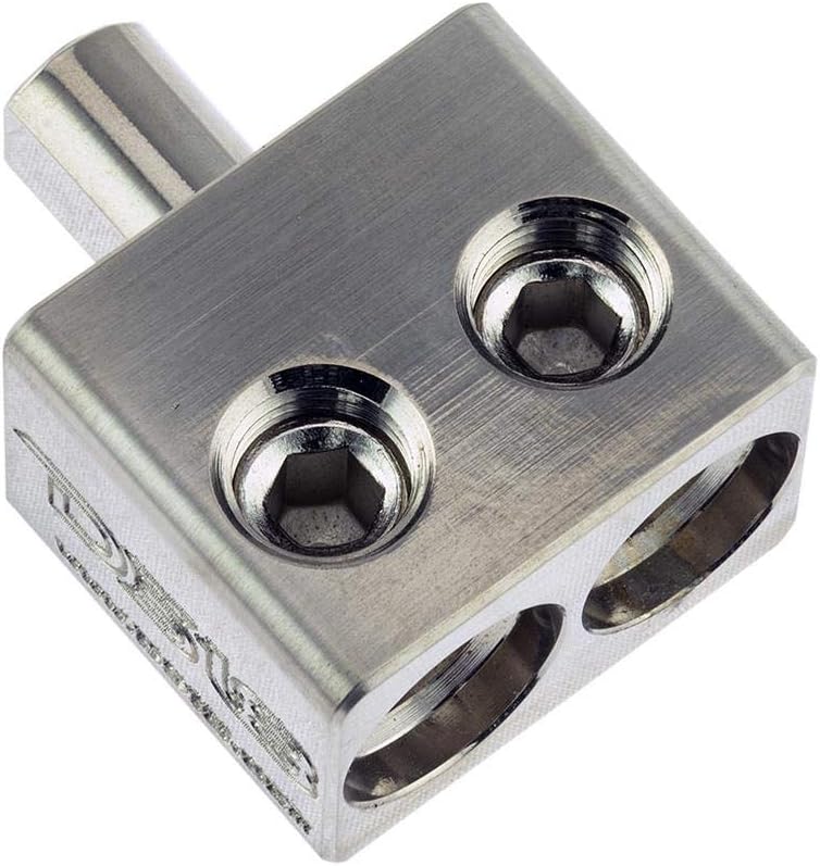 DS18 DPIV1/0 Pair of Dual 1/0 Gauge to 1/0 Gauge Amp Input Reducers with Offset Stub : Electronics