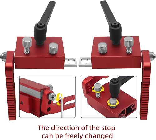 Miniatura 7 de Tope de pista de inglete tipo 75, tope de inglete preciso en T, escala ajustable, tope de inglete manual de aleación de aluminio para ranura en T