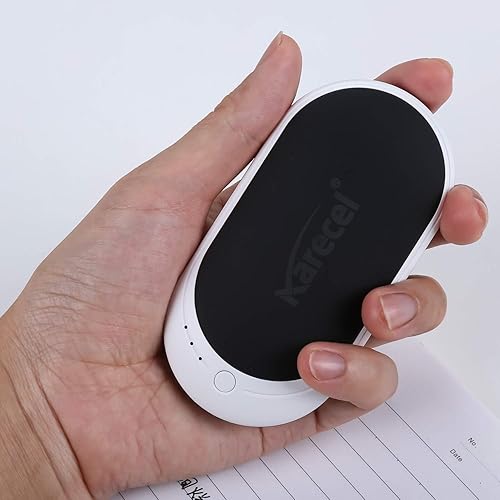 Miniatura 4 de Karecel Calentadores de manos recargables, calentador de manos eléctrico, reutilizable, 5200 mAh, calentador USB portátil, calentador de bolsillo