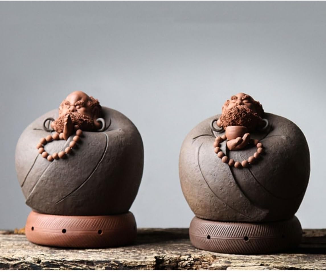 GRFIT Vintage Style Incense Burner Incense Burner, Creative Handmade Ceramic Statue Decoration, Incense Holder for Meditation and Yoga Incense Holder(B)