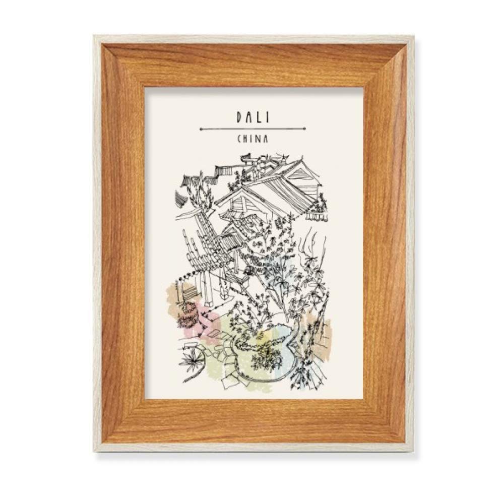 Cadre de photo en bois affichage tableau art peinture Dali Park
