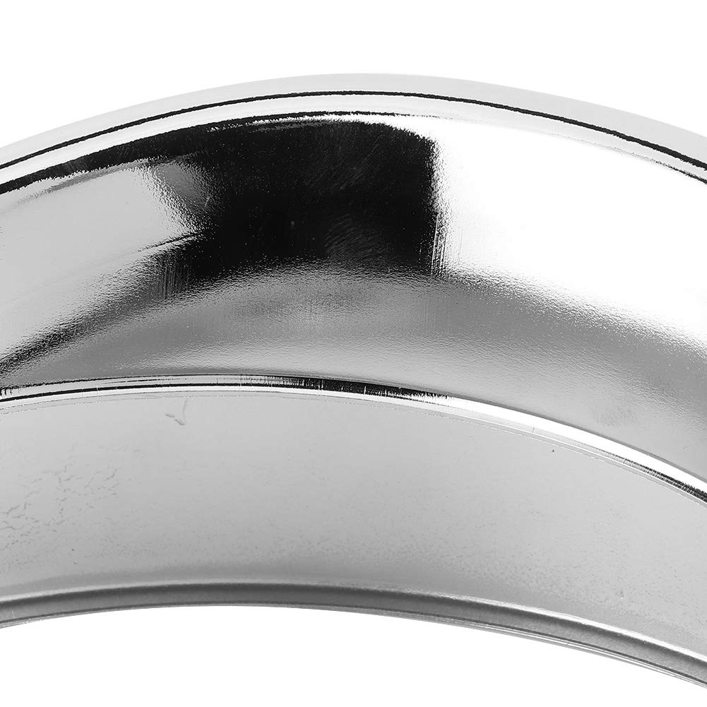 Anello di decorazione per faro anteriore in argento da 7 pollici per moto, copertura decorativa per luce in stile parasole in alluminio, decorazione per faro anteriore antiurto e a