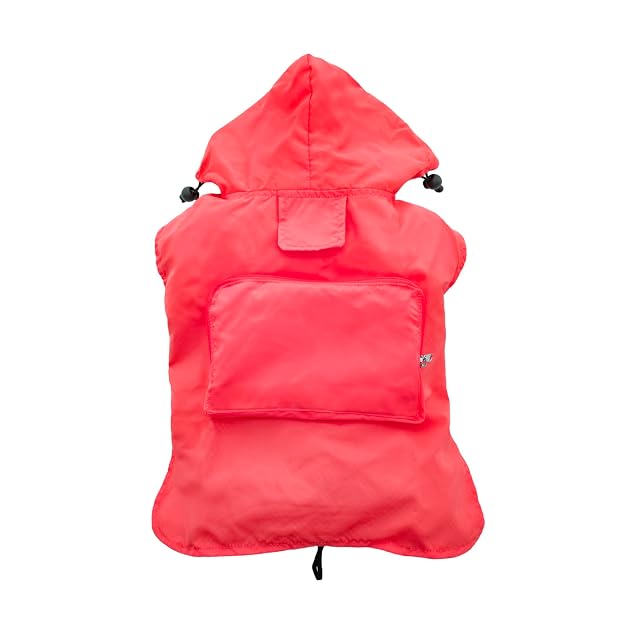 Foto 2 de 7 de Record Impermeable Bolsillo para Perros con Capucha Ajustable. Abrigo para Perros de Bolsillo y Plegable…