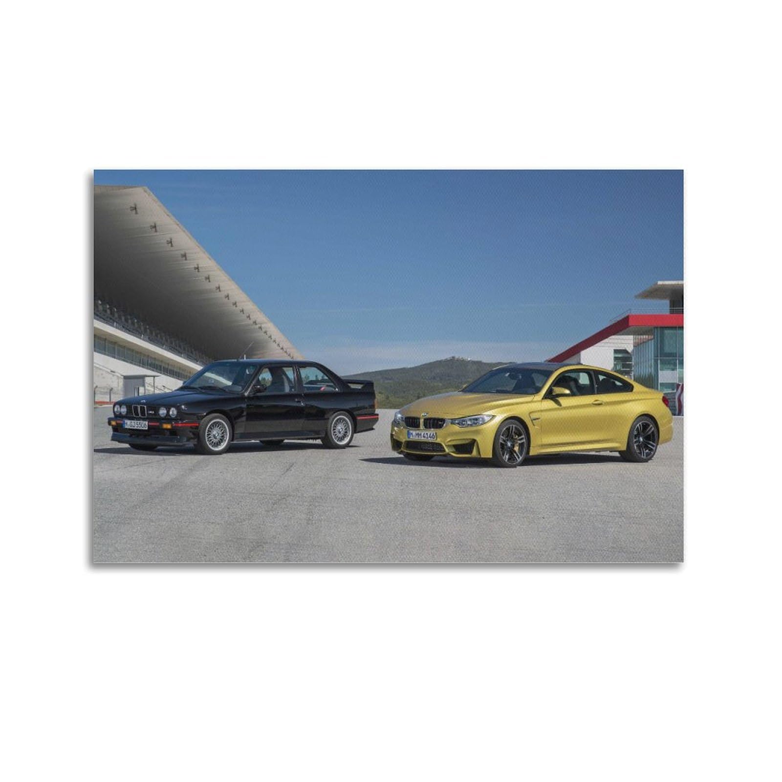 OKAHYS Supercar Race M3 E30 M4 F82 Coupe Poster Modern Decorative Canvas Prints - Ideal Wall Art for Family, Man Cave, Game Room, Boys & Girls Bedroom 20x30inch(50x75cm)