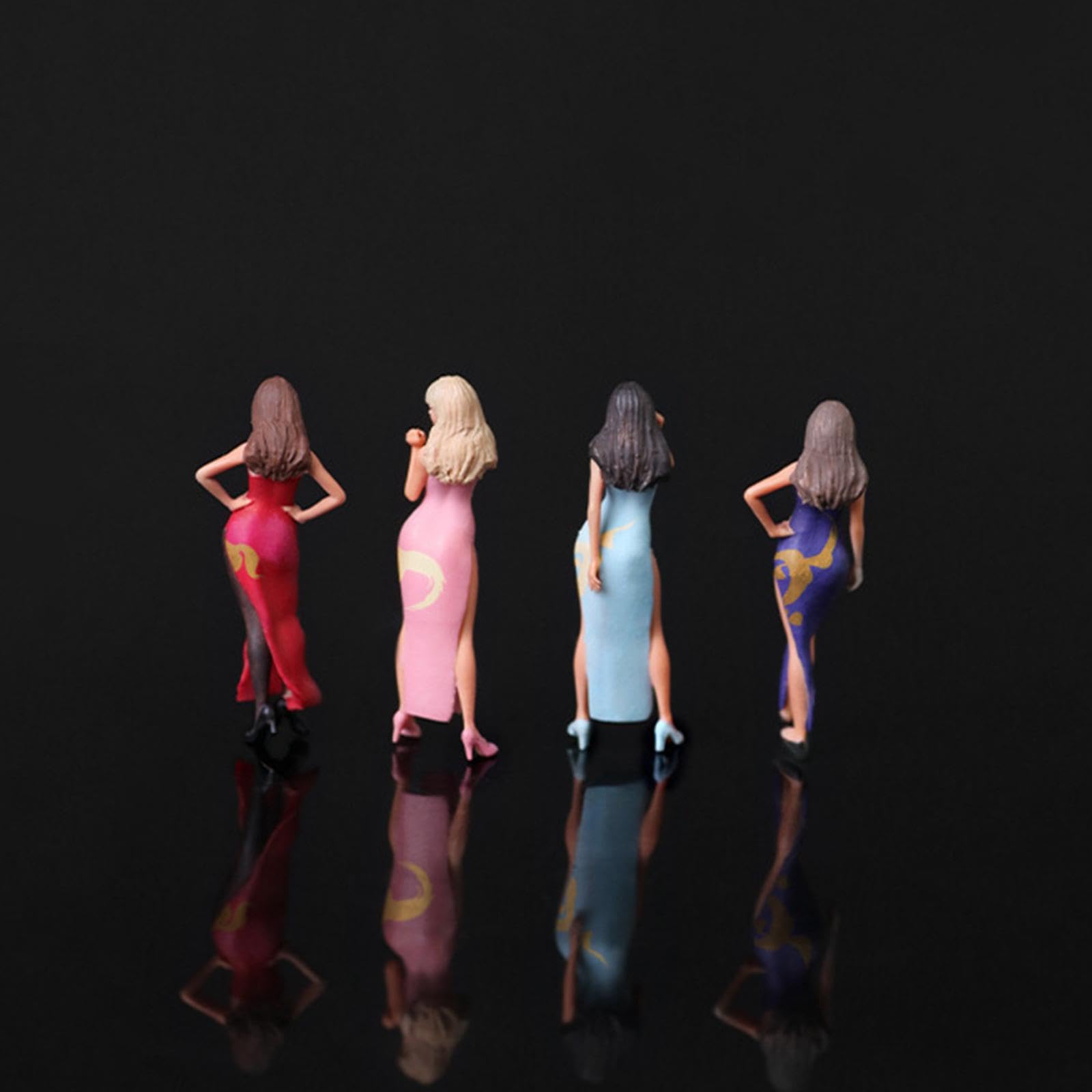 predolo 4 Pezzi in 1:64, Figure Femminili, Treni, Decorazioni architettoniche, Oggetti di Scena cinematografici, Collezioni di Micro paesaggi, Statuette