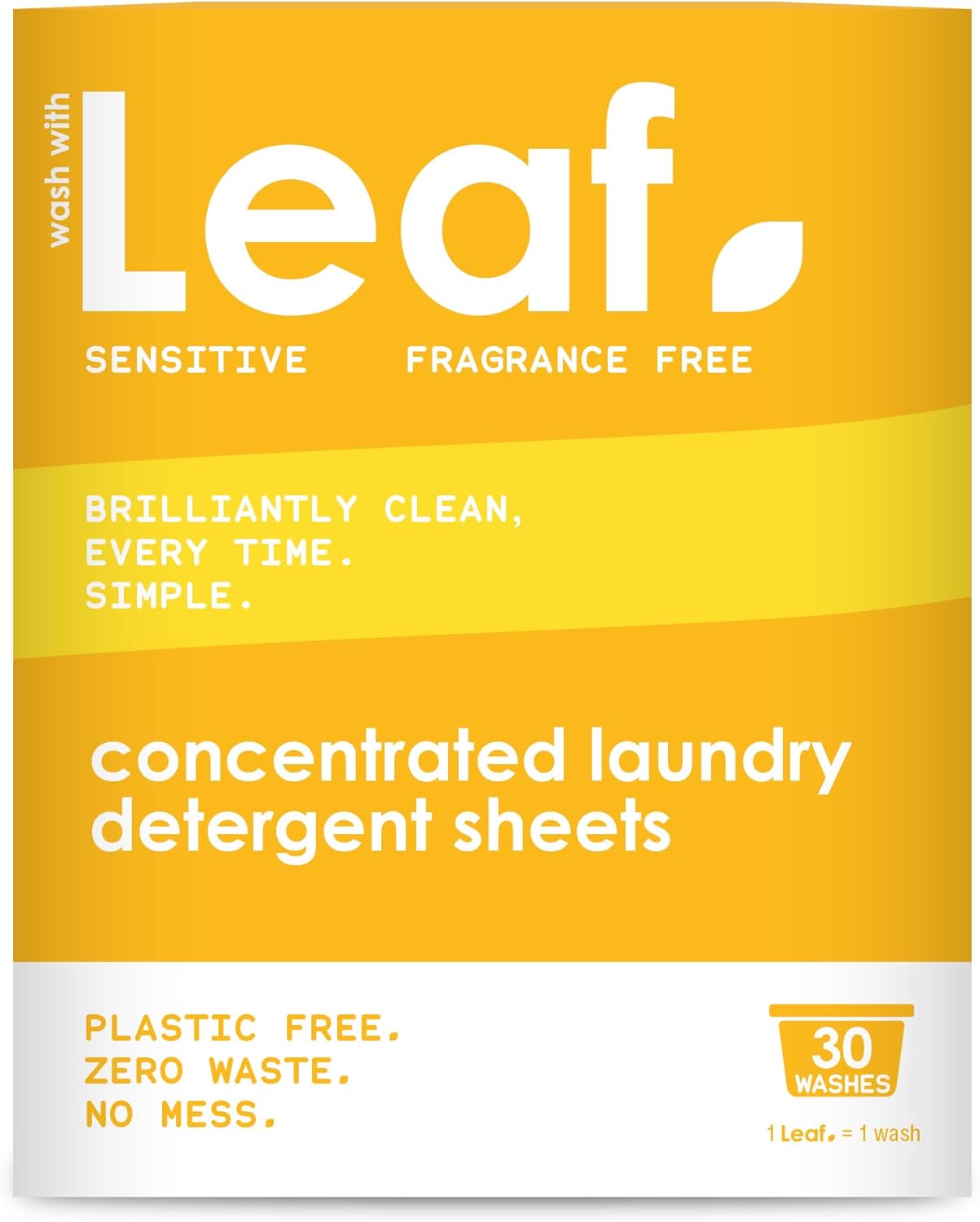 Leaf Laundry Sheets Washing Sheets Sensitive, NonBio, Unscented