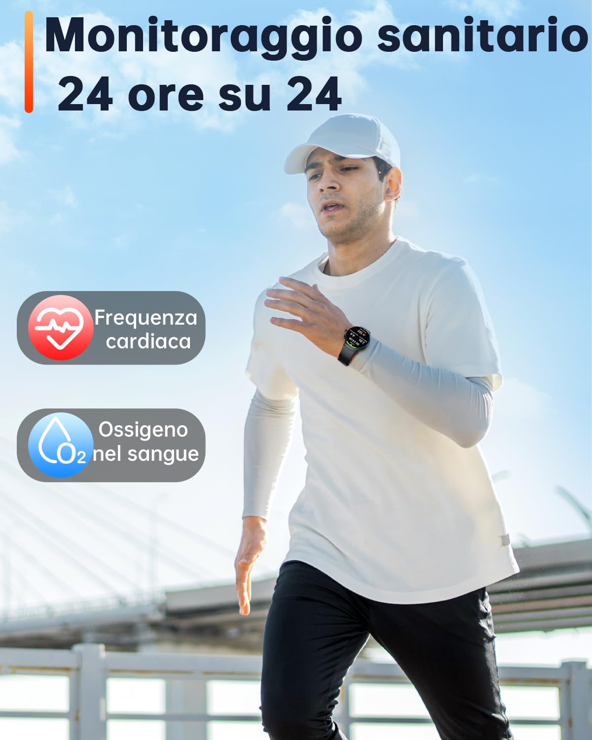 OUKITEL Smartwatch Uomo Donna, 1.43" AMOLED Orologio Intelligente Watches con Effettua Risposta Chiamate Bluetooth,100+ Sportive Fitness Bussola Contapassi Sonno Monitor IP68 Impermeabile,Android iOS