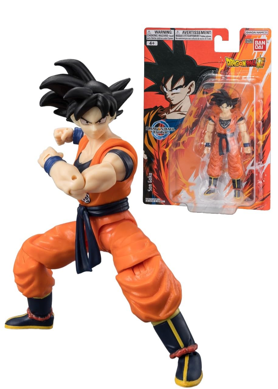 DRAGON BALL Evolve Goku Action Figure - 12.5cm Super Anime Toy - Bandai Collectible Action Figure - Anime Gifts for Fans