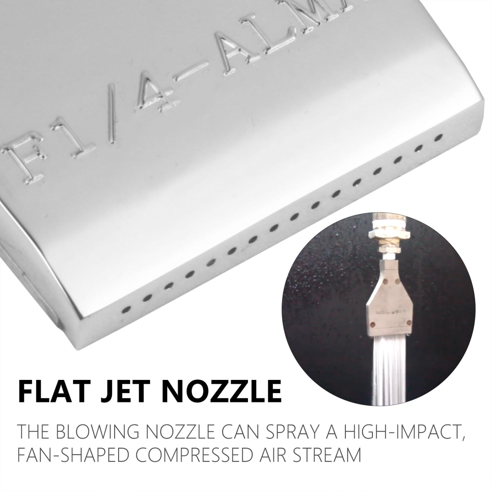 Scicalife Buse à Jet Plat de Soufflage D'air en Alliage D'aluminium pour Le Refroidissement par Vent Soufflé