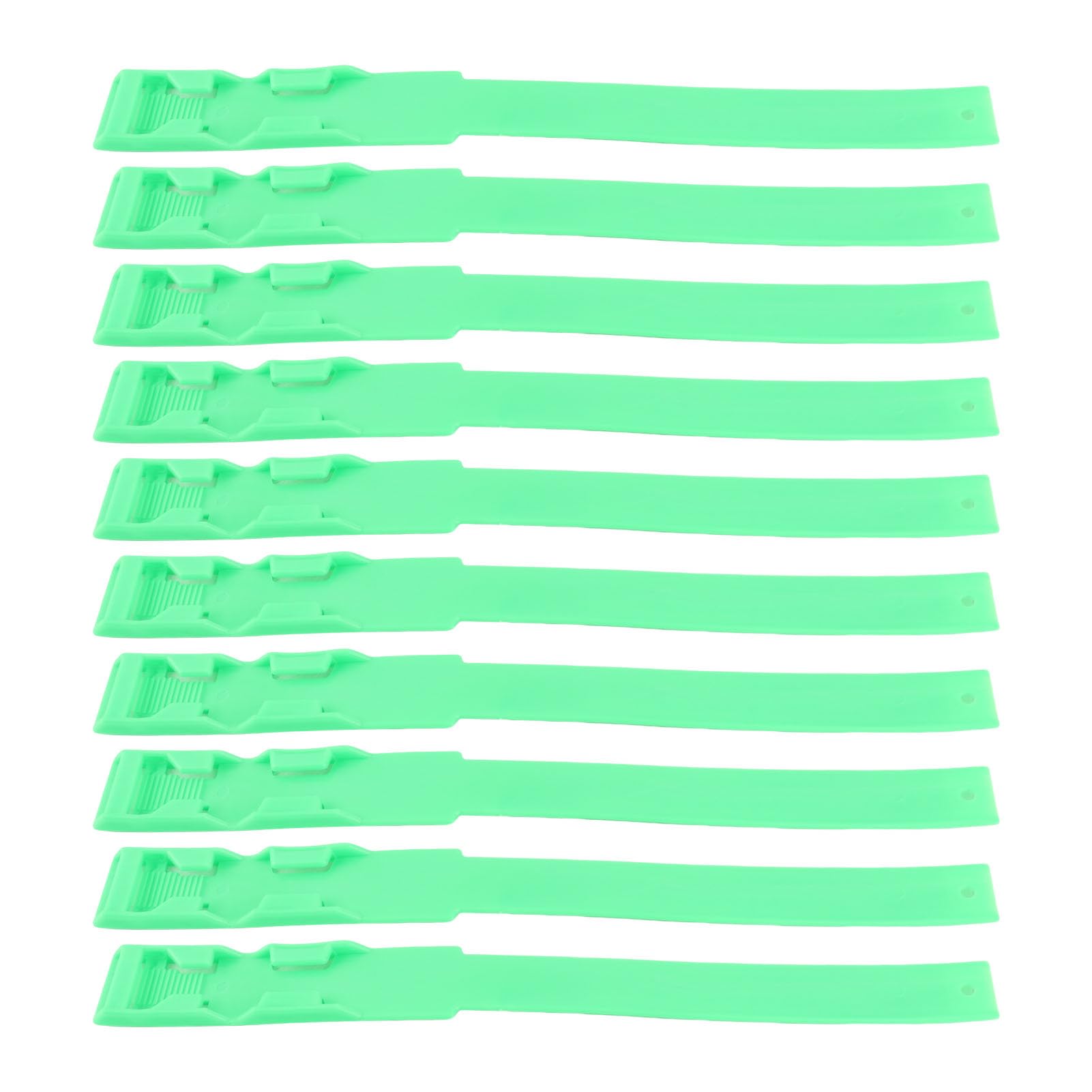 Anneaux de Marquage Colorés pour Bétail, 10 Pièces, Bandes D'identification de Vache en Plastique pour le Bétail (Vert)