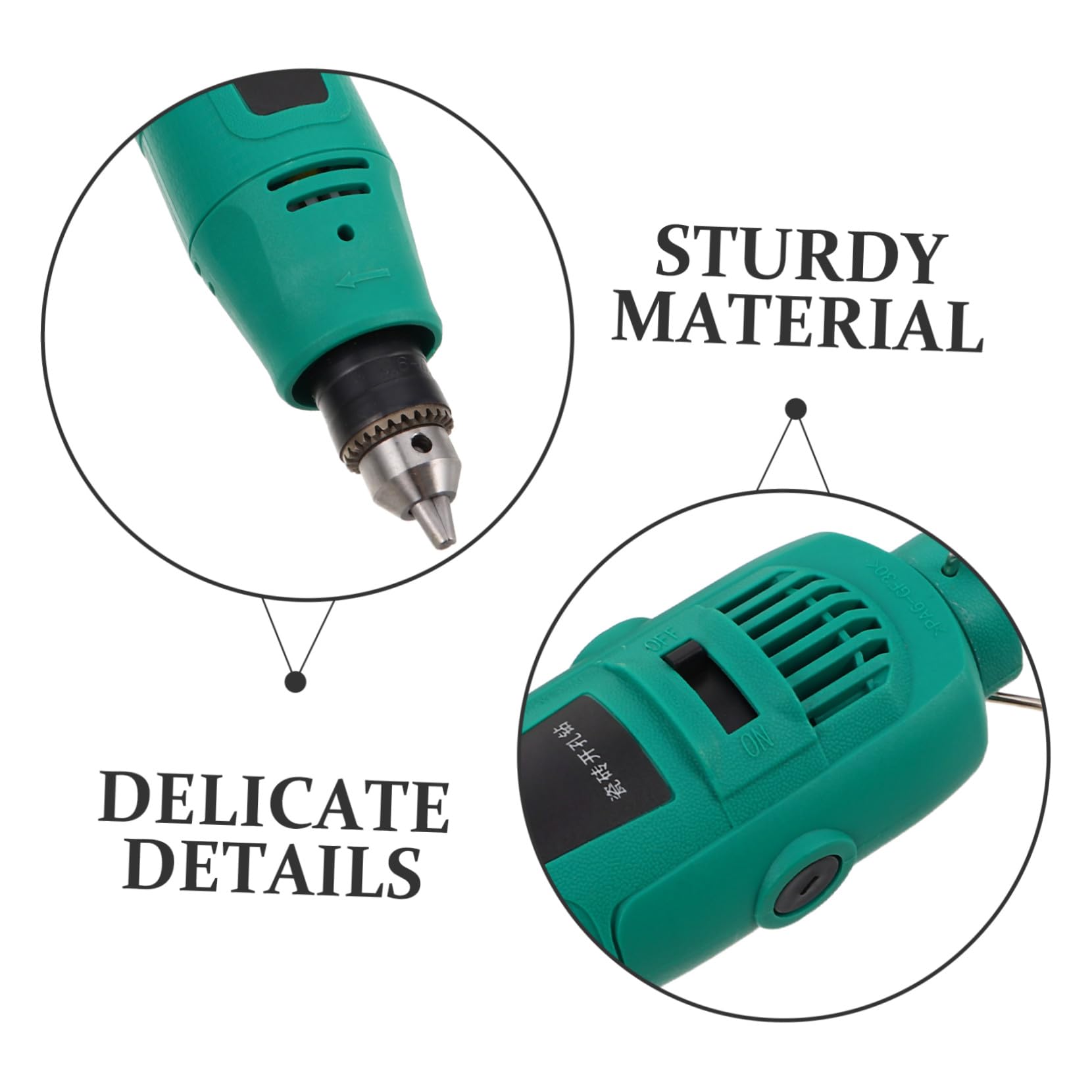 SHINEOFI Taladro Eléctrico con Cable Juego de Brocas y Cabezal de Lijado Taladro Compacto para Reparación de Cerámica Muebles y Electrónica Kit Versátil para Proyectos Domésticos y