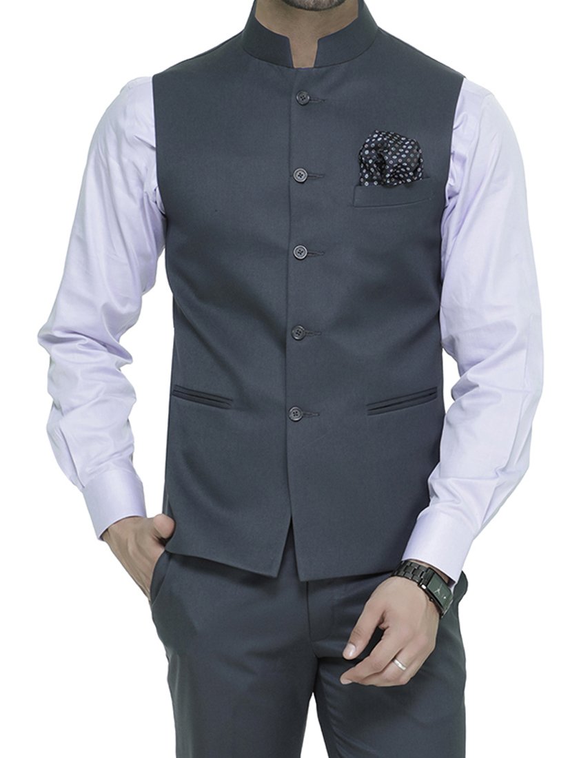 Men's Band Collar Slim Fit Formal/Party Waist Coat