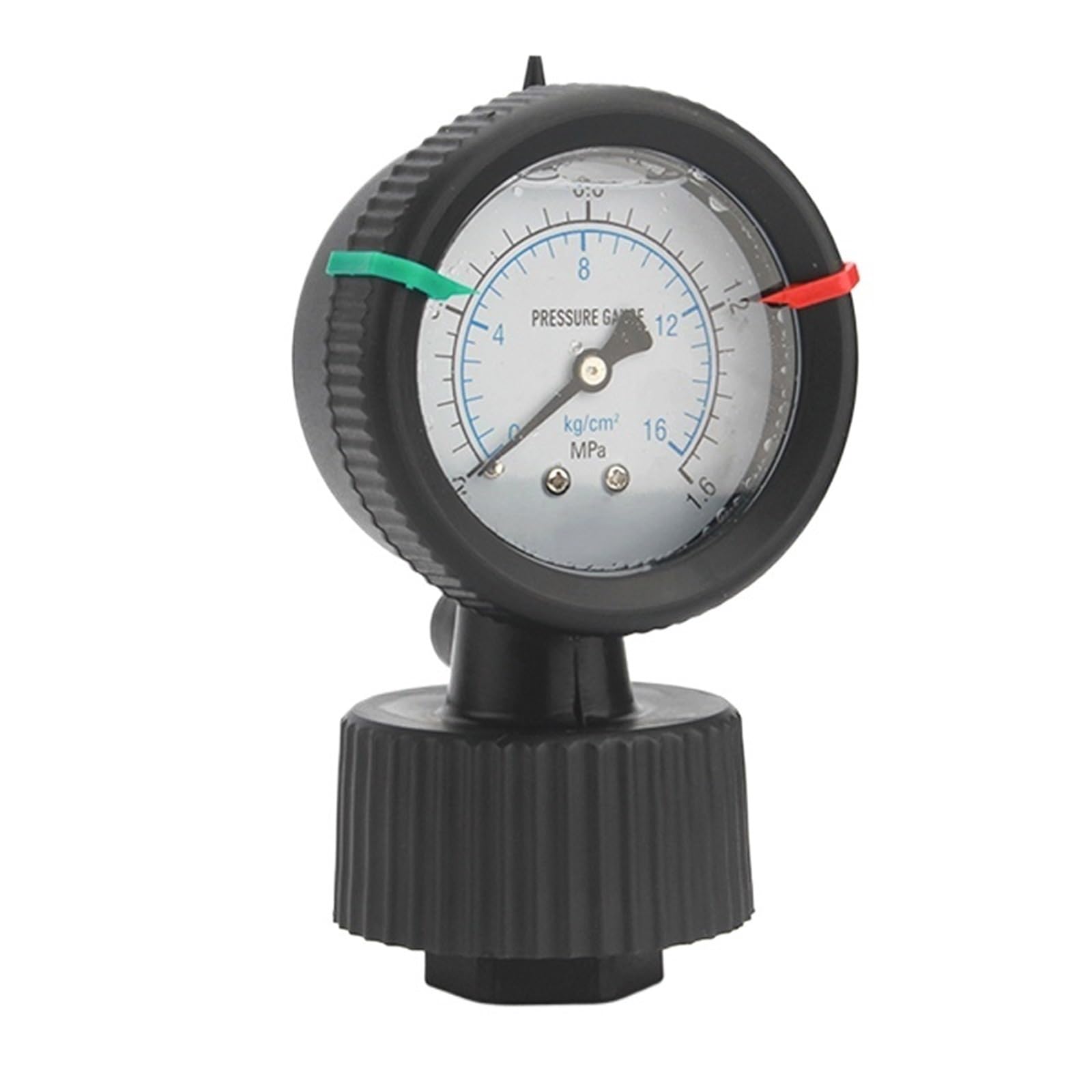 2-częściowy manometr membranowy PP, w całości z tworzywa sztucznego, do kwasów i zasad, antykorozyjny, średnica wewnętrzna 1/2, 0-25 kg (16 kg drutu wewnętrznego)