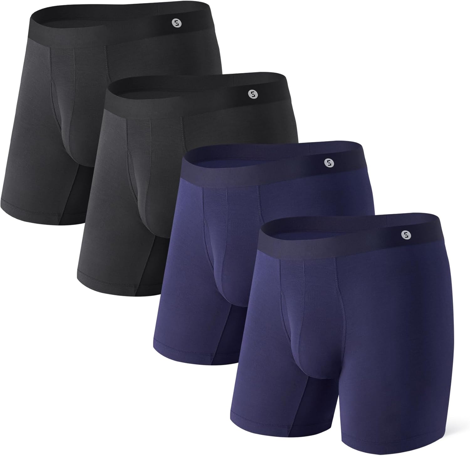 Separatec Mens Underwear with Separate Pouch Moisture Wicking Micro Modal Boxer Briefs Seamless Underwear with Fly 4 Pack - Image 7