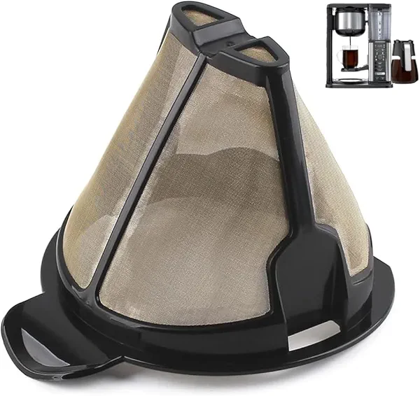CM300 Coffee Filter Basket for Ninja,Reusable Permanent Coffee Pot Replacement for Ninja Coffee Maker CM300, CM305, CM360, CM371, CM400 (1)