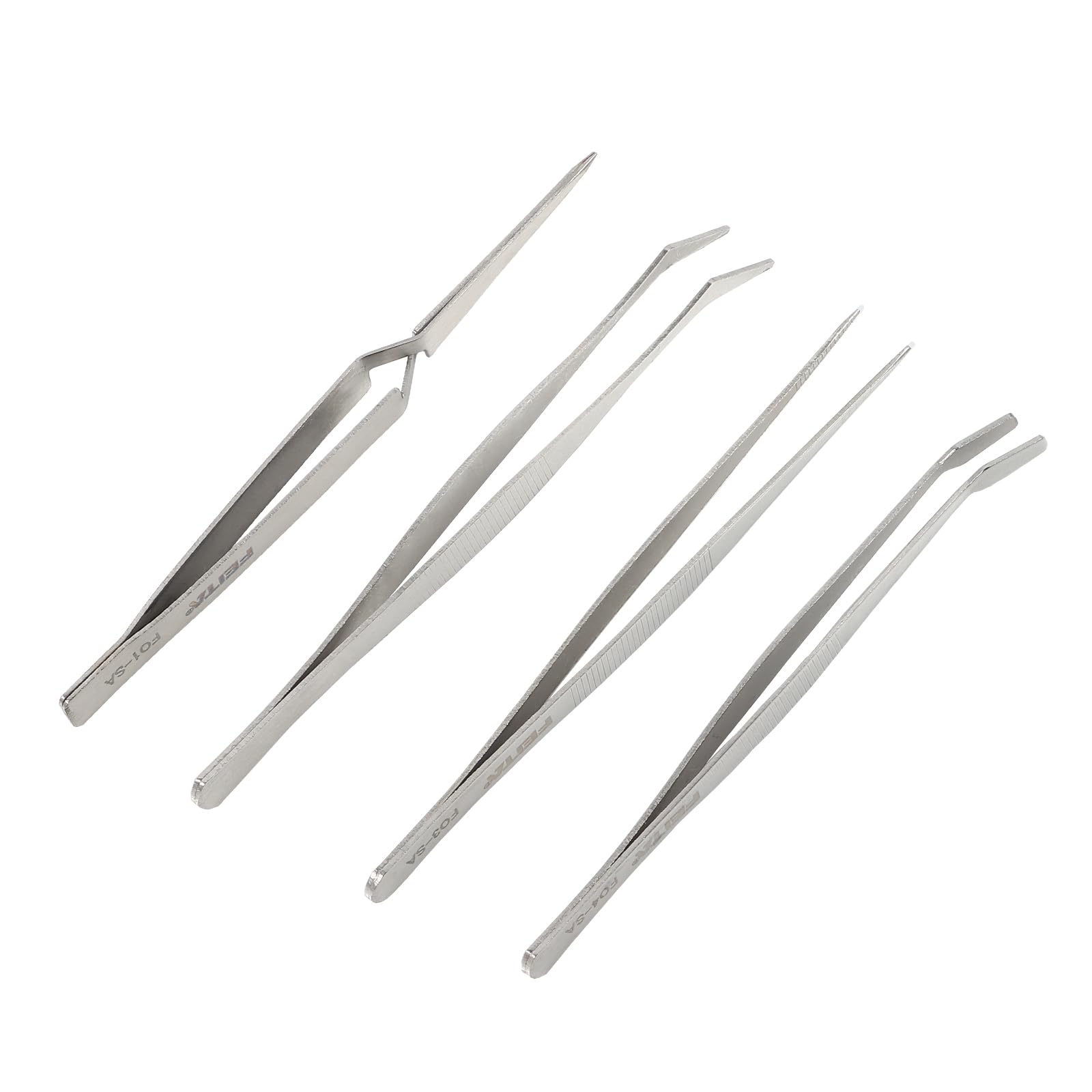 Präzisions-Hobby-Pinzetten-Set 4tlg. - FEITA Professionelle Edelstahl-Pinzette für die Herstellung von Handwerksschmuck