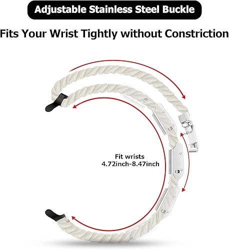 Miniatura 10 de Nepfaivy Compatible with Apple Watch Band - 38mm 40mm 41mm Braided Stretchy Sport Band for Apple Watch Series SE 8 7 6 5 4 3 2 1, Women Men Nylon