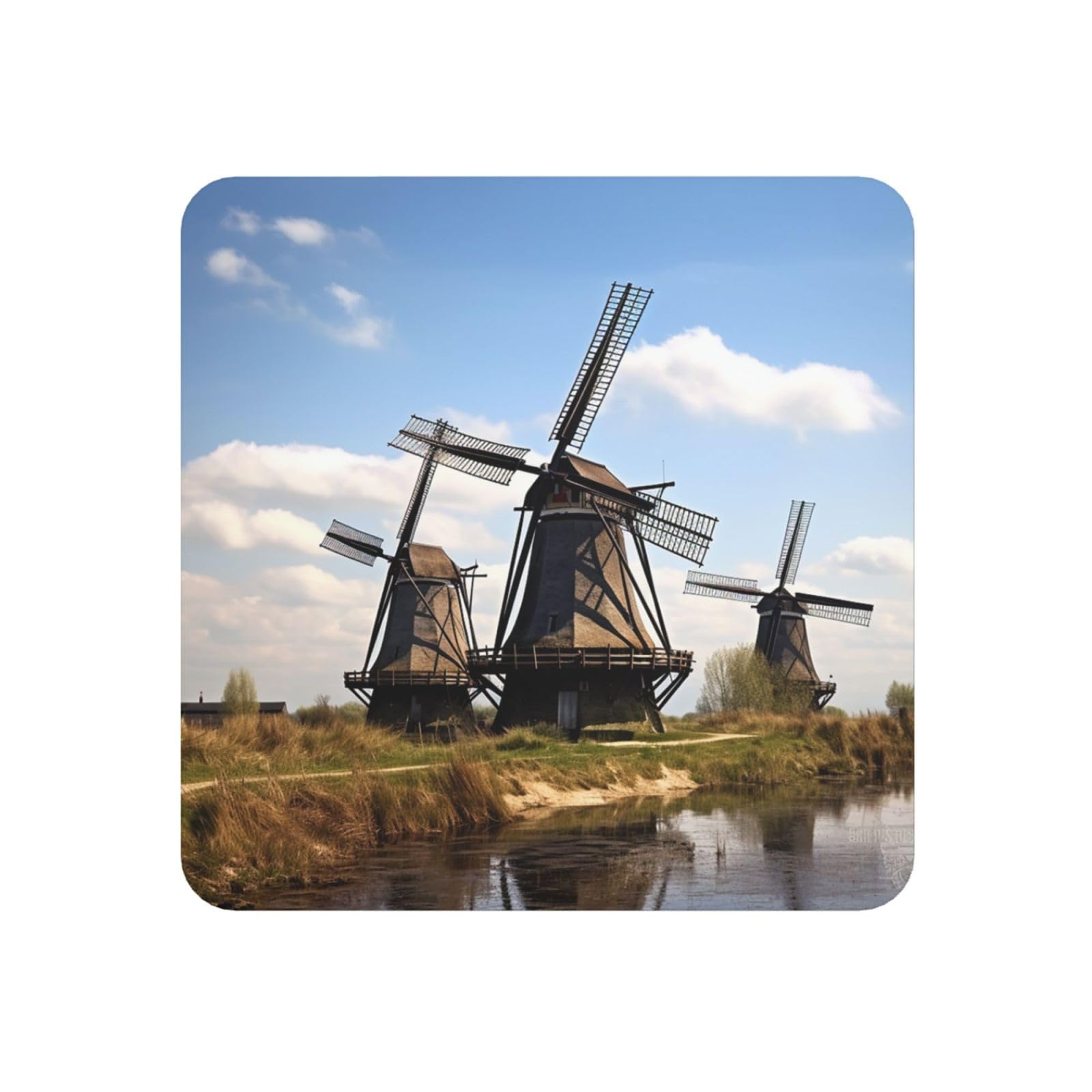 Fodpand Square Windmills Fridge Magnets, Strong Small Refrigerator Magnets Decorative Magnets For Kitchen Fridge Office Locker - Funny Magnetic Stickers Birthday Gifts