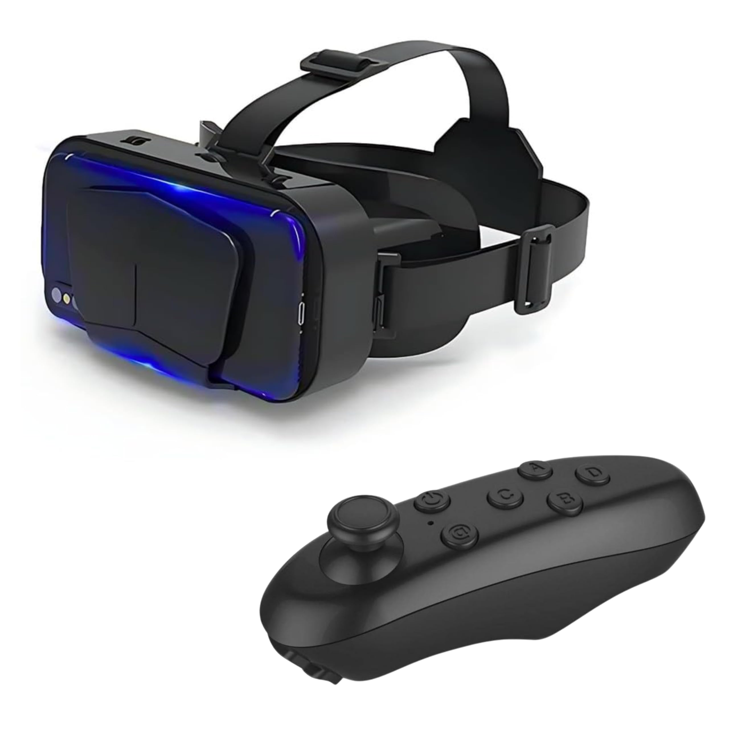 Drumstone (𝗖𝗼𝗺𝗯𝗼) 3D VR Headset with Myopia Support & Mini Wireless VR Remote Controller, 90° Wide Viewing, Compatible with 3.5–7.2 Inch Phones, Virtual Reality Glasses for Gaming, Movies-image-22