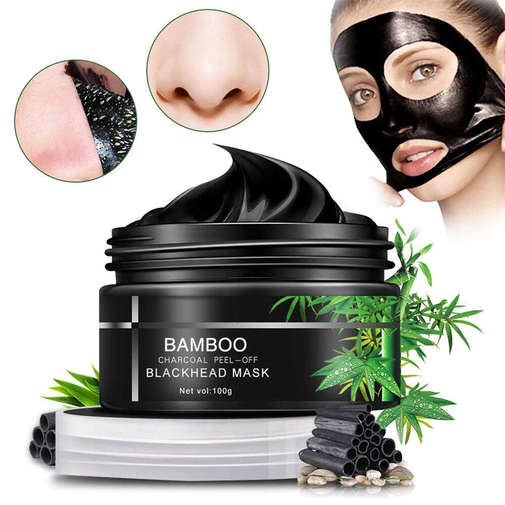 Venus Visage Blackhead Remover Mask, Peel Off Blackhead Mask, Blackhead Remover - Deep Cleansing Black Mask, Bamboo Activated Charcoal Peel-Off Mask
