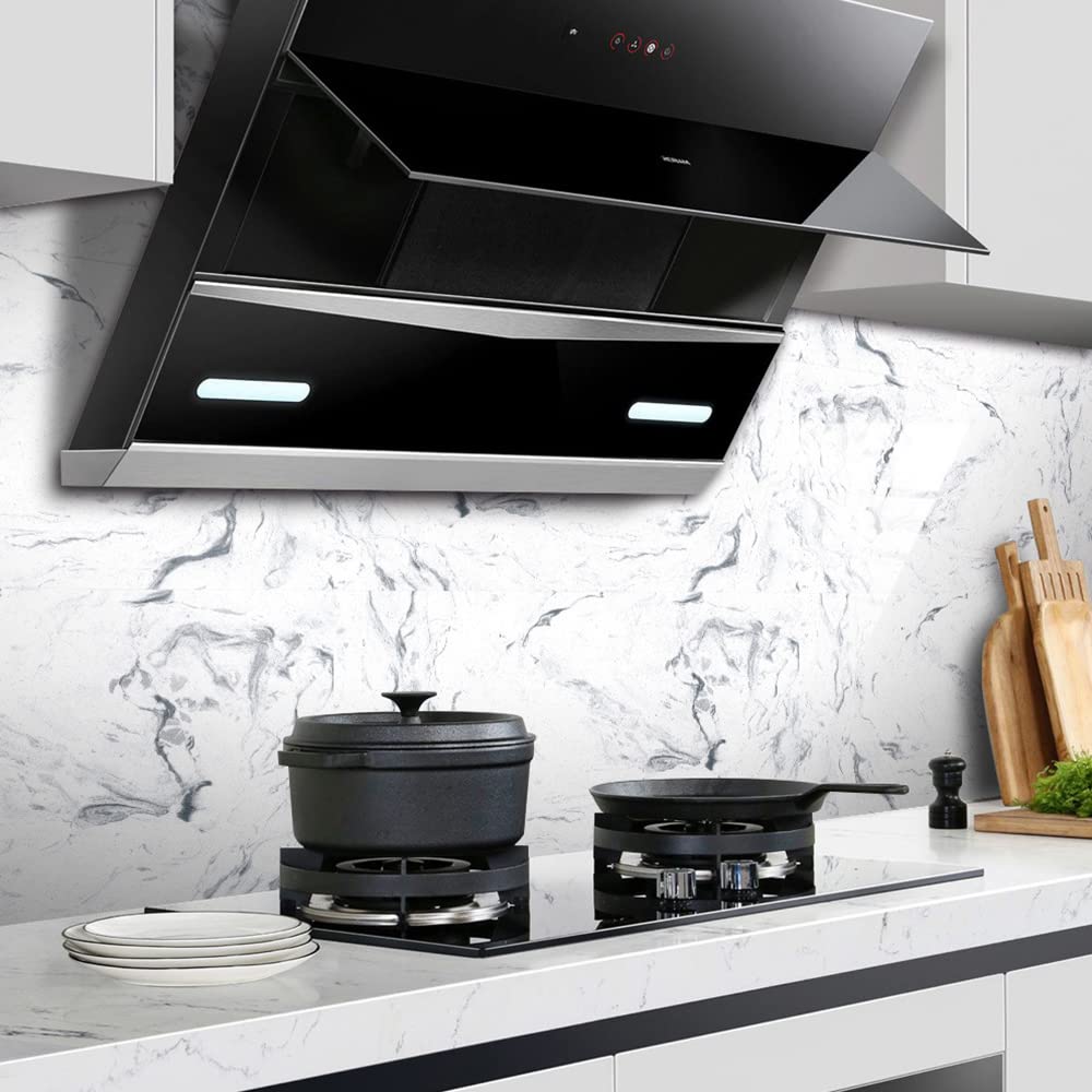 Adesivi per piastrelle di marmo per bagno cucina nuovo PVC impermeabile a prova di olio DLY bastone autoadesivo Blacksplash piastrelle adesivi 30 x 16 pollici (30x15cm(12"x6") - 32PCS, DLS038)