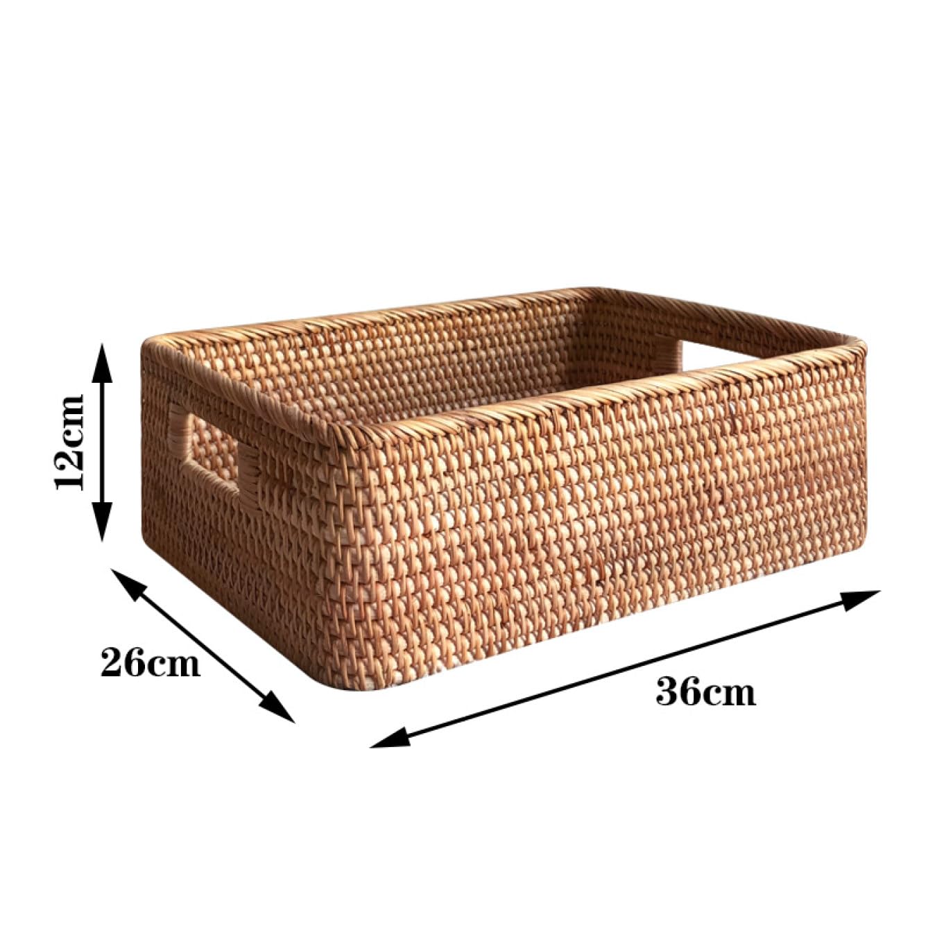 籐製脚付バスケット 収納 籐バスケット かご ラタン（1212） 籐製脚付