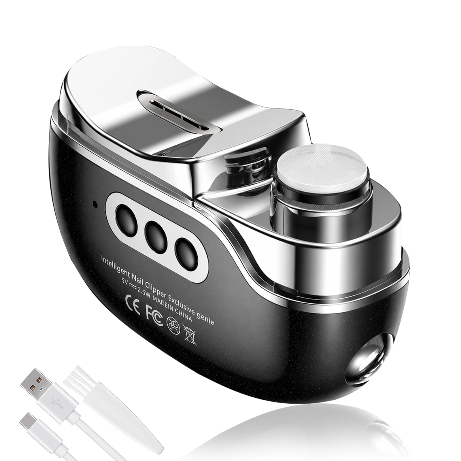3-Speed Electric Nail Clipper with UV Light