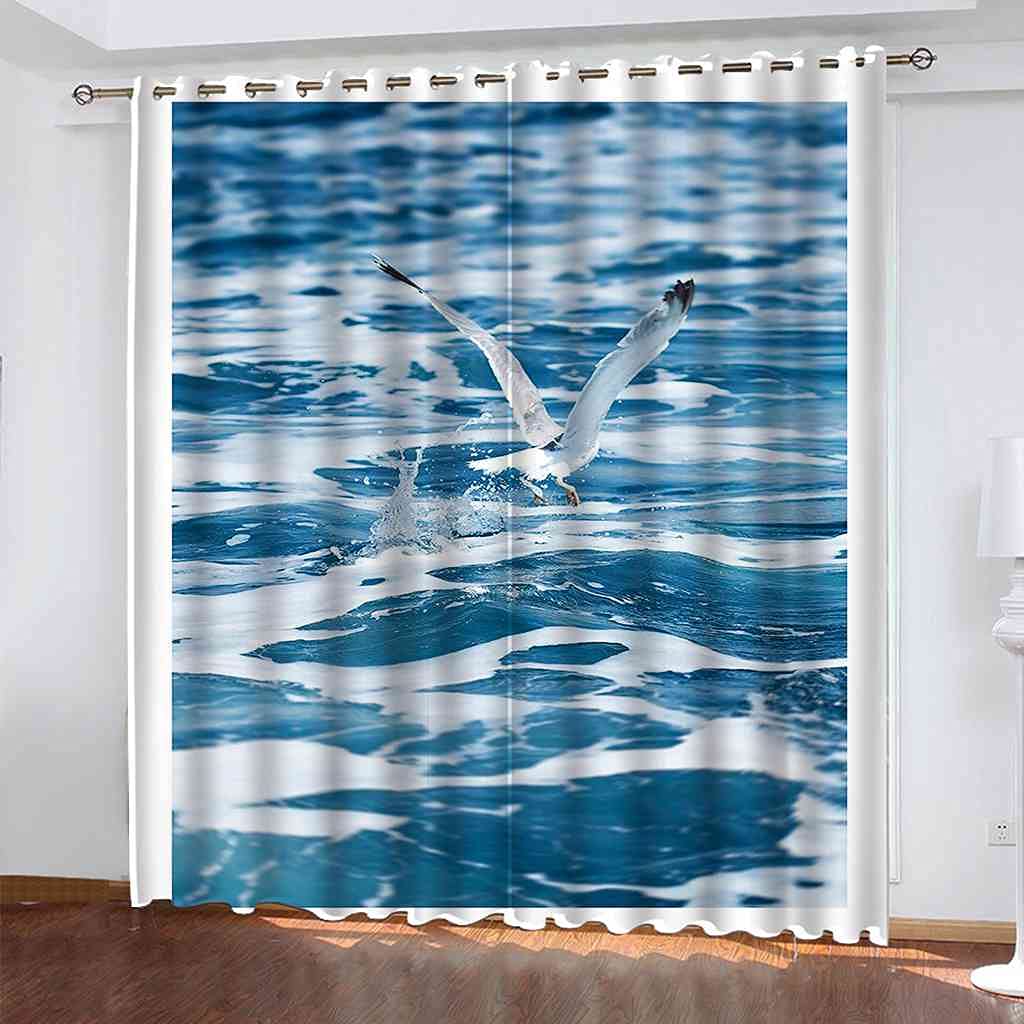 Tende Per Interni Isolanti Termiche 2 Pezzi 200x160Cm 3D Paesaggio Della Foresta Dorata Tenda Oscurante Camera Da Letto Con Occhielli, Tende Soggiorno Moderne Bambini, Tende Oscuranti Per Finestre