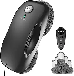 Tosima Robô De Limpeza De Janelas W2S, Limpeza Automática Com Planejamento Inteligente De Trajetória, Potência De Sucção De 3800 Pa, Tecnologia De Detecção De Bordas, Controle Remoto