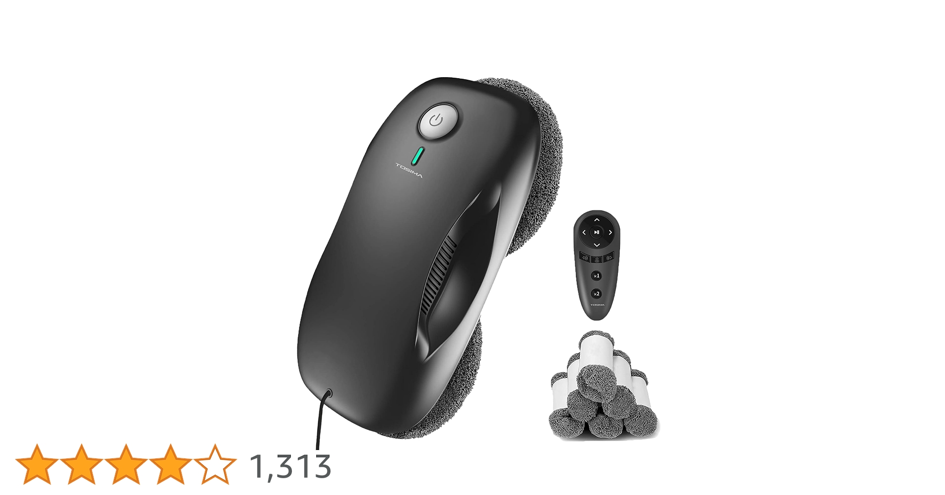 美品　Tosima(トシマ) W2 窓拭きロボット ブラック Amazon | 窓拭きロボット TOSIMA W2 窓掃除ロボット 自動 窓ふき