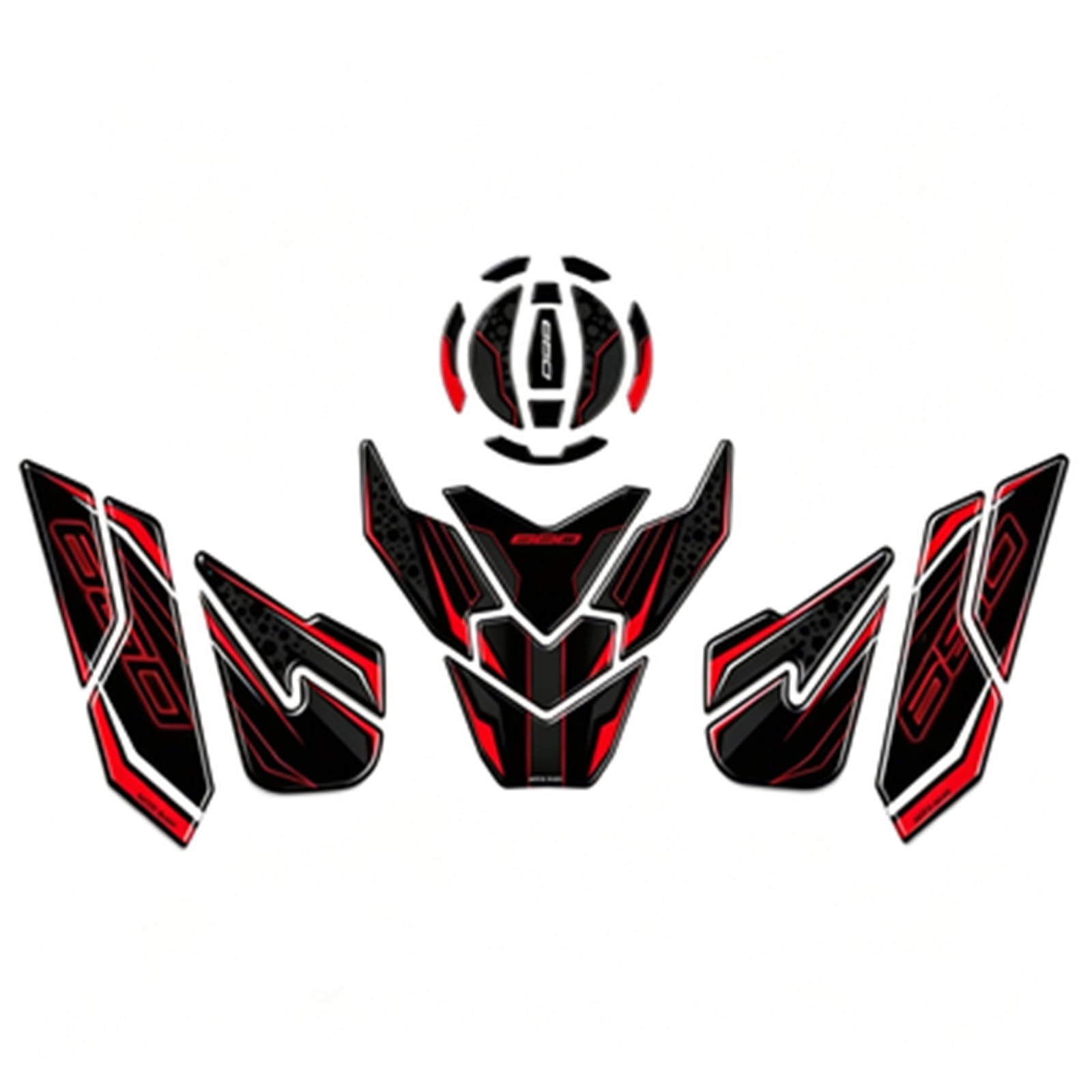 Resin Tank Pad Sticker Motorcycle Fuel Protection Decal for Kawasaki for Versys650 2024 2023 2022 Bike Tank Film(Color8)