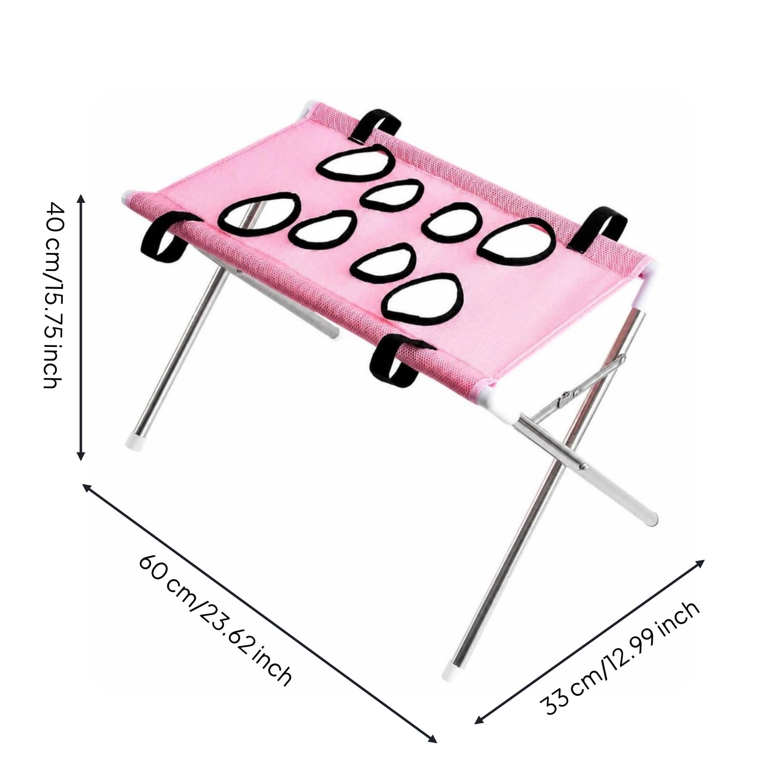 Hamac Toilettage avec Cadre Stable, Rose
