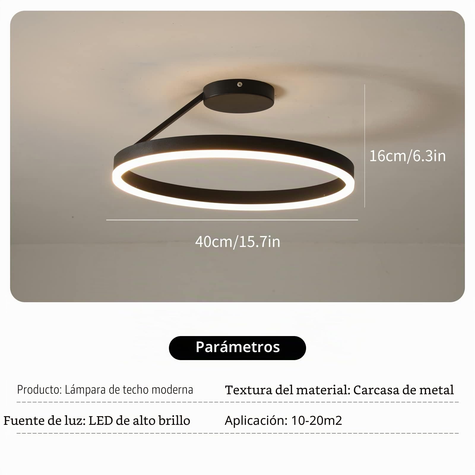 Luz de techo LED moderna para restaurante, diseño nórdico, Simple, círculo, negro, montaje empotrado, luz de techo, dormitorio, cocina, iluminación del hogar