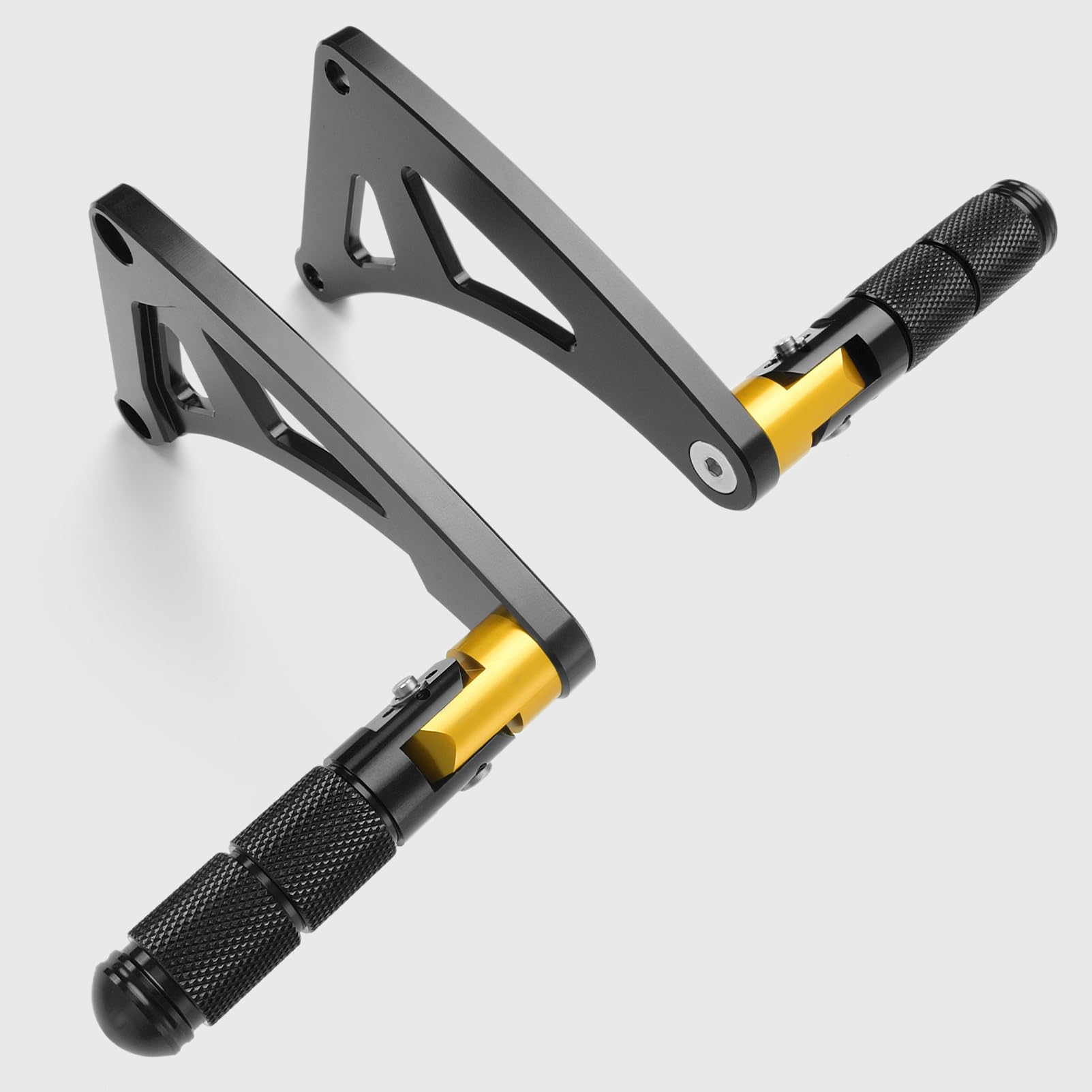 WOOGA Motorrad Erweiterter Beifahrer hinten umklappbar CNC Fußstützen Fußrasten Fußrasten Pegs Pedale Für HO&N&DA Monkey 125 / Z125 2018-2025 (JB02/JB03) (A-Stil–Gold)