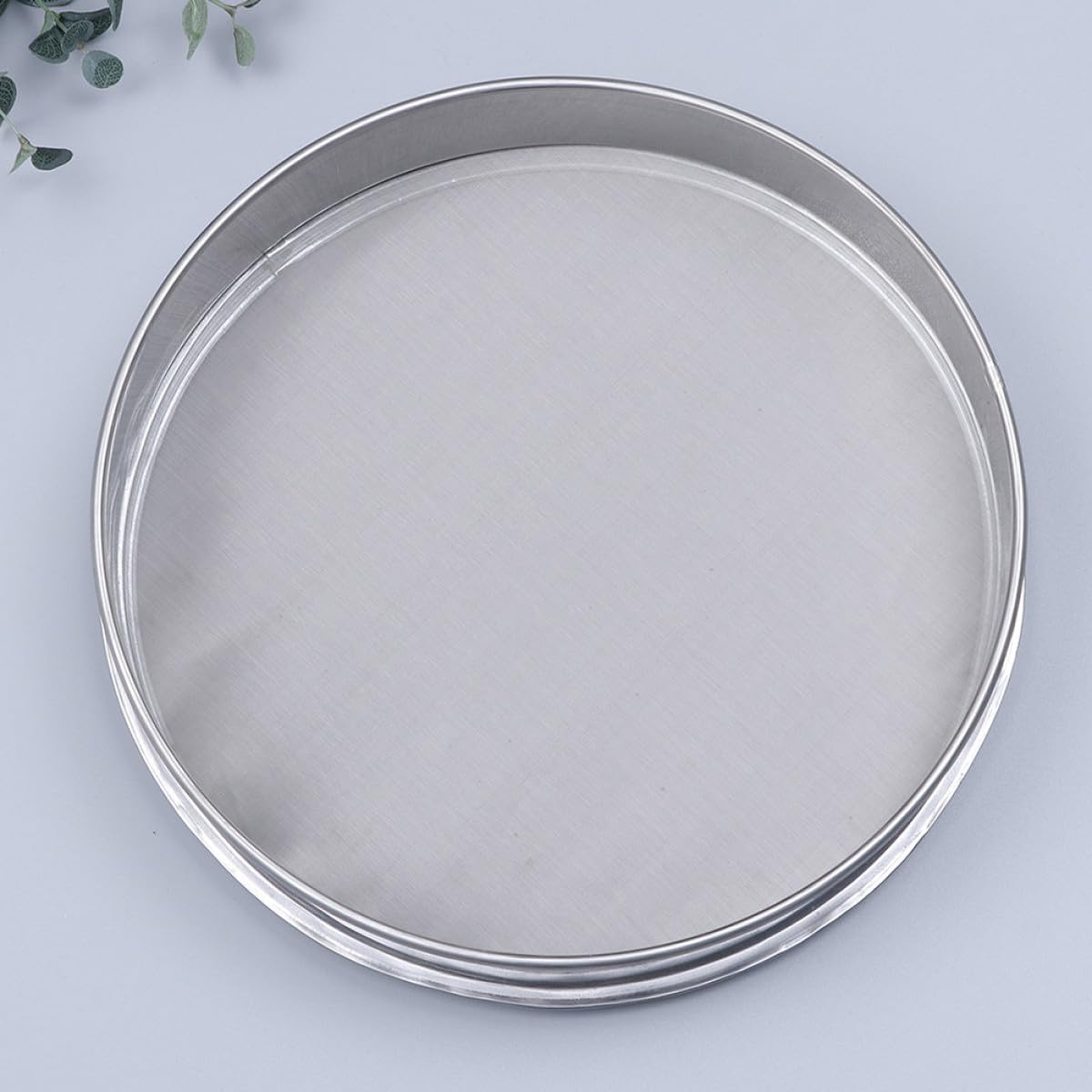 Toyvian Feinmaschiges Vielseitiges Sieb 35cm Edelstahlsieb und Rundes Labor Sparend Formstabil für Garten und Backzubehör für Feines Mehl und Erde