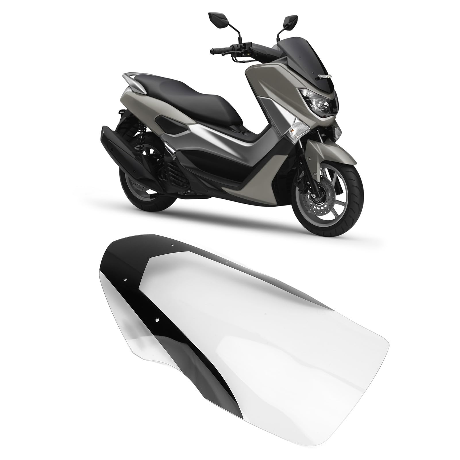 Windschutzscheibe, Frontscheibe, Windabweiser, Motorradzubehör, Windschutzscheibe, Windabweiser, Windschutz, NMAX 155, NMAX 125 2016–2018