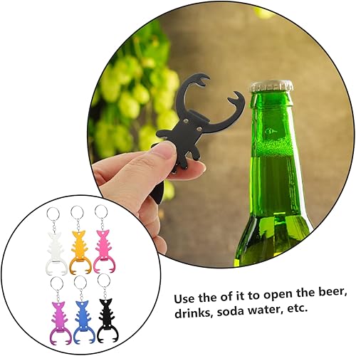 Miniatura 7 de DOITOOL Abridor de botellas con forma de cangrejo de río divertido de aleación de aluminio, regalo para familiares y amigos