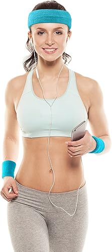 Miniatura 7 de SATINIOR Conjunto de calentador de piernas de los años 80 para mujer, diadema y muñequeras, traje de entrenamiento de los años 90, disfraz de yoga