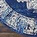 Nourison Home Grafix GRF14, 8' x Round, Navy Blue