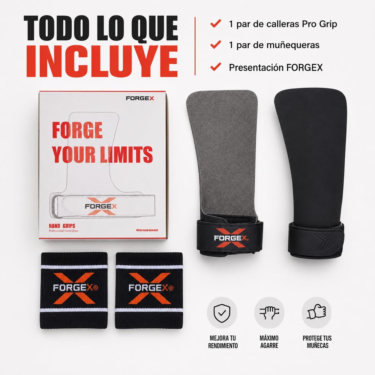 Calleras Crossfit Pro Grip 2,7 mm Agarre Antideslizante Muñequeras Hand Grips Dominadas Calistenia