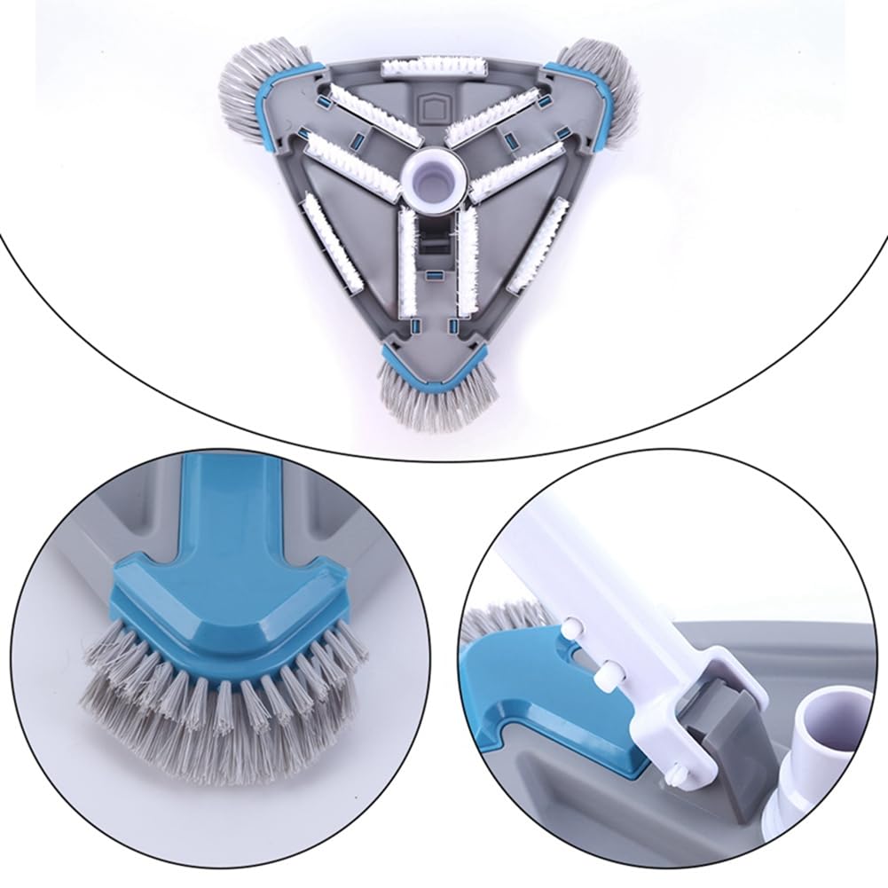 Aspiradora triangular para piscina con cepillo lateral, cepillo de succión, piezas de limpieza de piscinas
