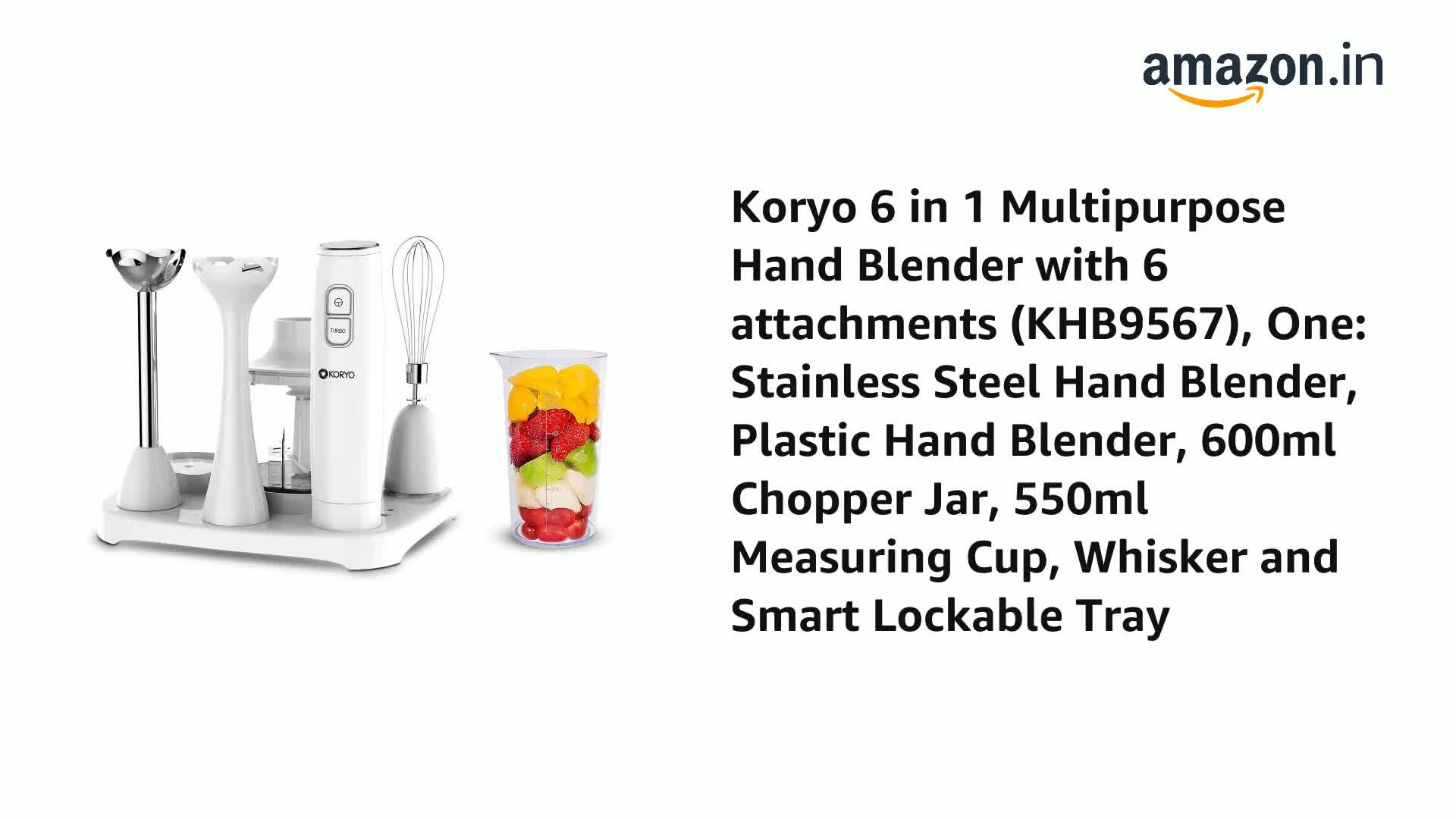 koryo 6 in 1 multipurpose hand blender