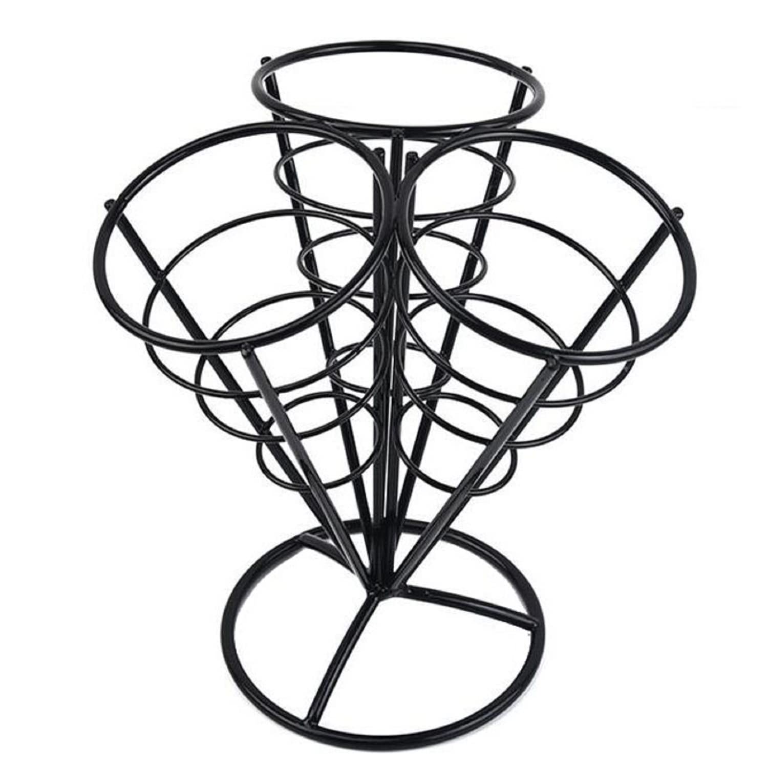 MIAO JIN 1 Holds 3 Cones Cone Holder Stand French Fries Stand Cone Basket Fry Holder Metal Cone Snack Fried Chicken Display Rack Wire Stands for Kitchen Restaurant Party Supplies