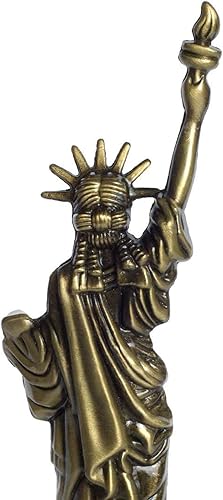 Miniatura 4 de ZOVIE Estatua de metal de América de 7.1 pulgadas, modelo de recuerdo de cobre, decoración para el hogar, regalo para amigos